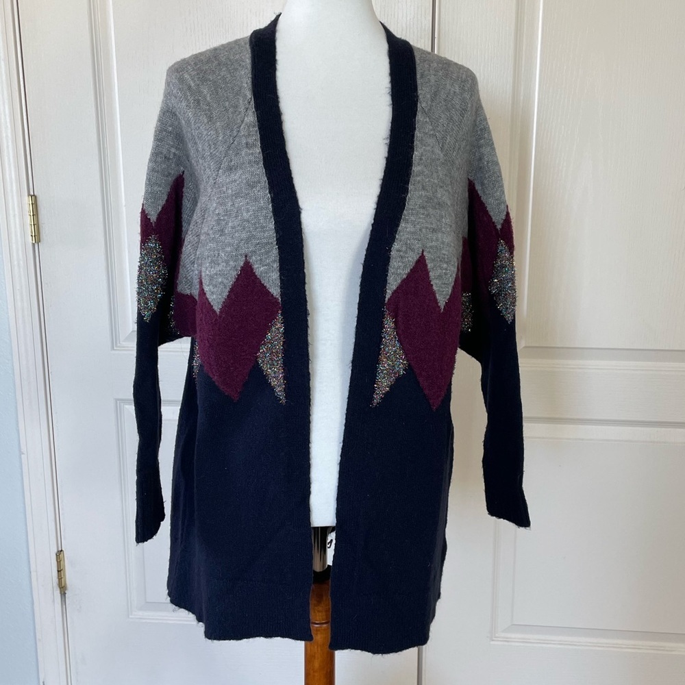 Zara Sparkle Geometric Cardigan